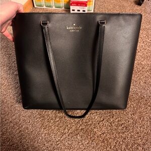 Kate Spade Black Leather Tote Bag